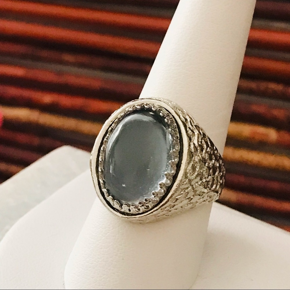 Dome Ring Silver Tone Size 9